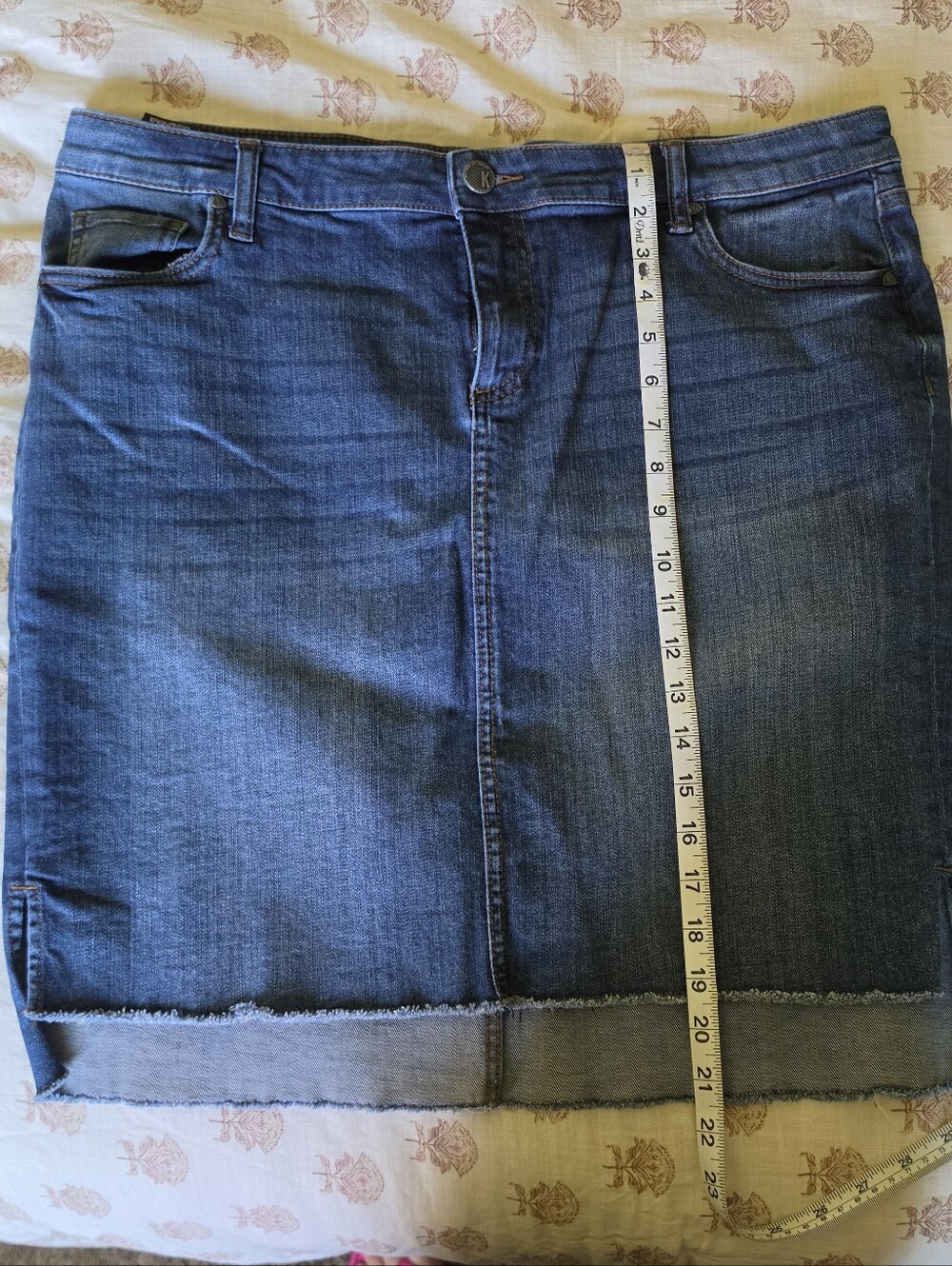 Kut From The Kloth Classic Denim Pencil Skirt - Blue - Picture 6 of 7